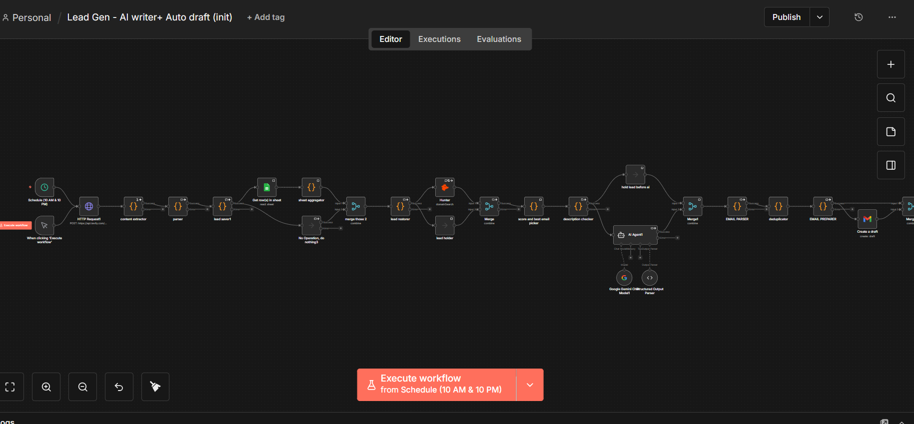 AI Lead Finder n8n automation workflow